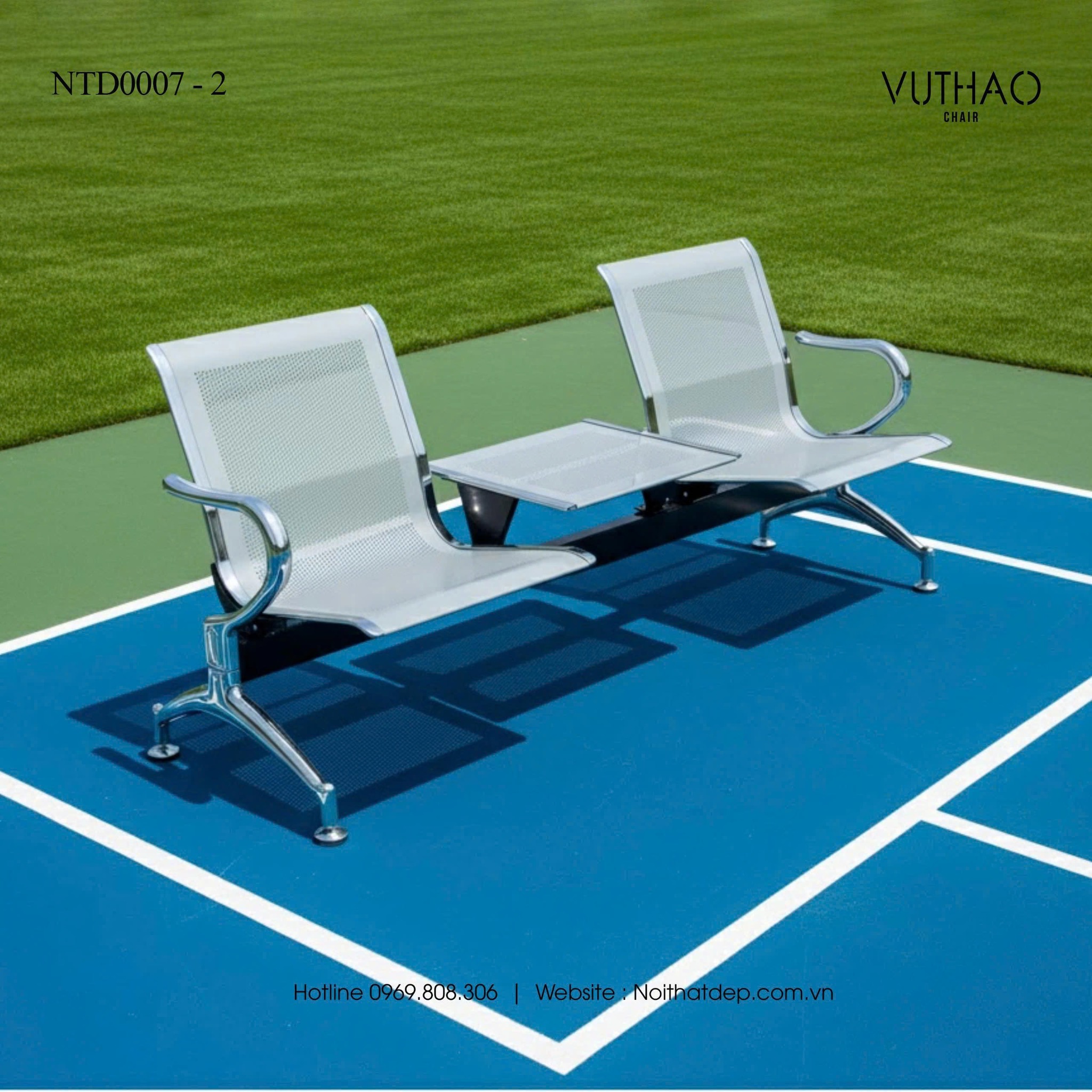 GHẾ BĂNG CHỜ LIỀN BÀN NTD0007-2 - Hình ảnh 3