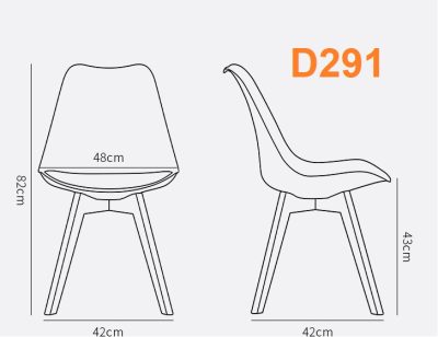 Ghế J5 bọc nỉ chân gỗ D291 - Hình ảnh 5