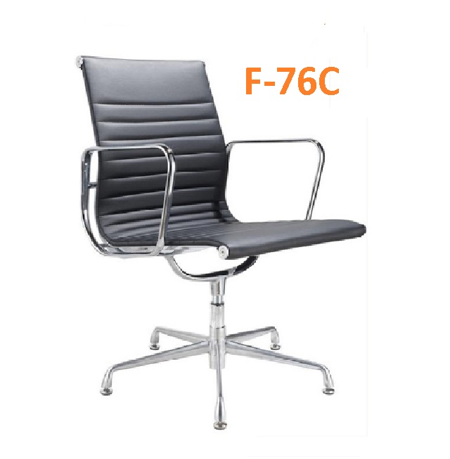 Ghế văn phòng lưng trung chân hợp kim nhôm F-76C