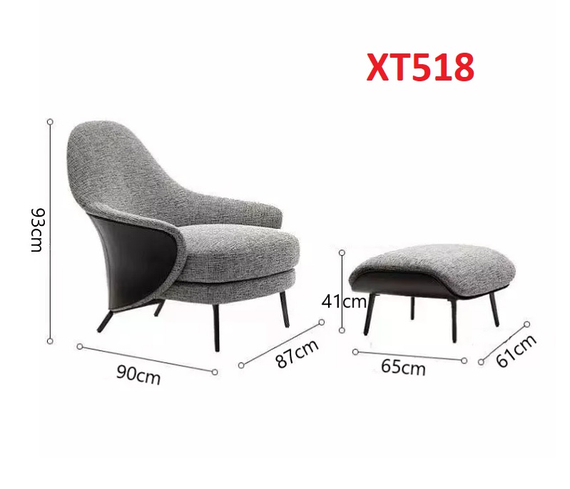 Ghế nội thất sang trọng, ghế thư giãn không chân, ghế sofa phòng khách, ghế sofa XT518 - Hình ảnh 3