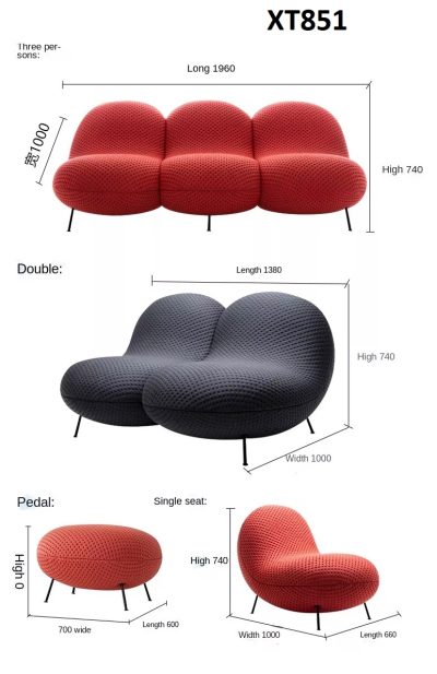 Ghế sofa đơn/đôi/ba sang trọng phòng khách XT851,1 - Hình ảnh 3